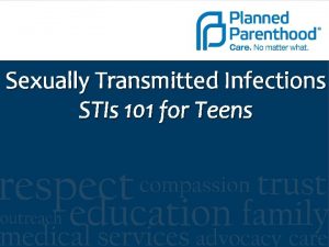 Sexually Transmitted Infections STIs 101 for Teens 20