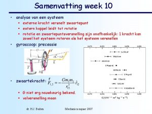 Samenvatting week 10 analyse van een systeem externe