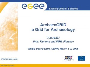 Enabling Grids for Escienc E Archaeo GRID a