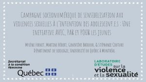 Campagne socionumrique de sensibilisation aux violences sexuelles lintention