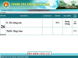 LCH CNG TC THNG 52014 CH MINH TH