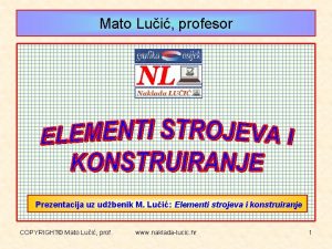 Mato Lui profesor Prezentacija uz udbenik M Lui