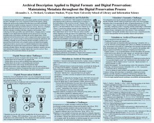 Archival Description Applied to Digital Formats and Digital