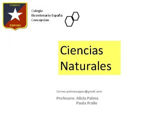 Colegio Bicentenario Espaa Concepcion Ciencias Naturales Correo palmasuppergmail