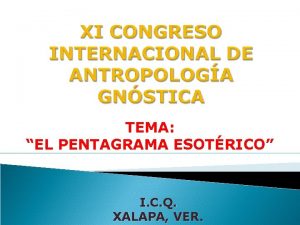 TEMA EL PENTAGRAMA ESOTRICO I C Q XALAPA