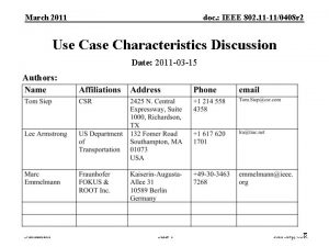 March 2011 doc IEEE 802 11 110408 r