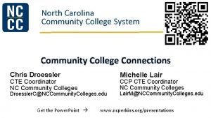 North Carolina Community College System Community College Connections