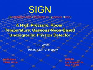 SIGN Scintillation and Ionization in Gaseous Neon A