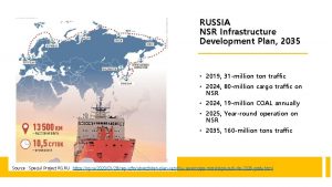 RUSSIA NSR Infrastructure Development Plan 2035 2019 31