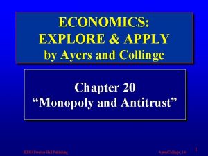 ECONOMICS EXPLORE APPLY by Ayers and Collinge Chapter