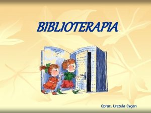 Biblioterapia prezentacja