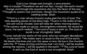 God is our refuge and strength a very