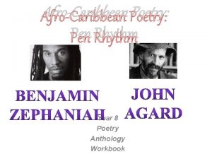 AfroCaribbean Poetry Pen Rhythm Year 8 Poetry Anthology