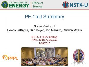 PF1 a U Summary Stefan Gerhardt Devon Battaglia