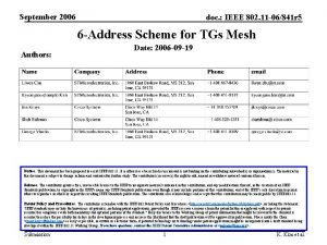 September 2006 doc IEEE 802 11 06841 r