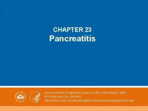 CHAPTER 23 Pancreatitis Source Burden of digestive diseases