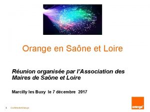 Orange en Sane et Loire Runion organise par