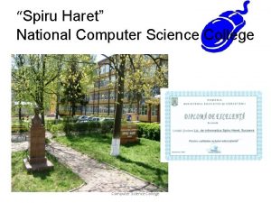 Spiru Haret National Computer Science College Computer profession