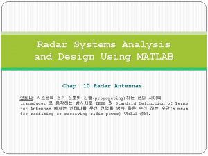 Radar Systems Analysis and Design Using MATLAB Chap