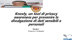 Knoxly un tool di privacy awareness per prevenire