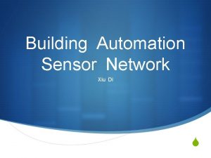 Building Automation Sensor Network Xiu Di S Prefabricated