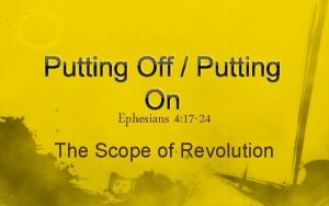 Putting Off Putting On Ephesians 4 17 24