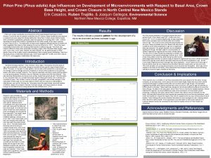 Pion Pine Pinus edulis Age Influences on Development