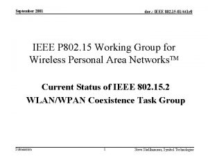 September 2001 doc IEEE 802 15 01441 r