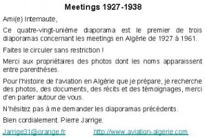 Meetings 1927 1938 Amie Internaute Ce quatrevingtunime diaporama