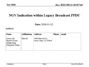 Nov 2018 doc IEEE 802 11 181971 r