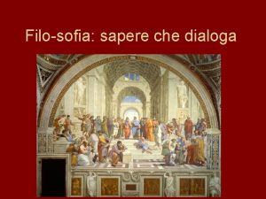 Filosofia sapere che dialoga Tiziano Tobiolo e langelo