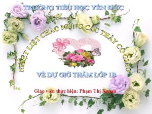 Gio vin thc hin Phm Th Ngoan Th