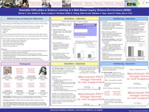 Desirable Difficulties in Science Learning in a WebBased