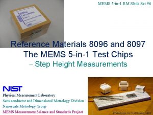 MEMS 5 in1 RM Slide Set 6 Reference
