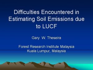 Difficulties Encountered in Estimating Soil Emissions due to