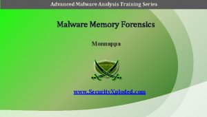Advanced malware analysis course