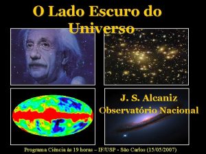 O Lado Escuro do Universo J S Alcaniz