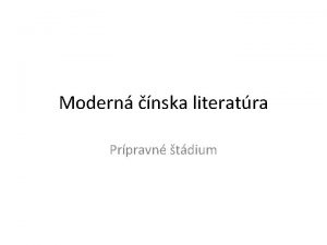 Modern nska literatra Prpravn tdium Prekladov literatra Misionri