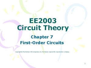 EE 2003 Circuit Theory Chapter 7 FirstOrder Circuits