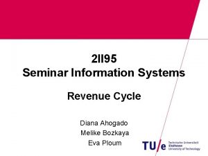2 II 95 Seminar Information Systems Revenue Cycle