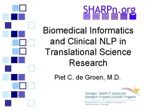 Biomedical Informatics and Clinical NLP in Translational Science