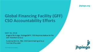 Global Financing Facility GFF CSO Accountability Efforts MAY
