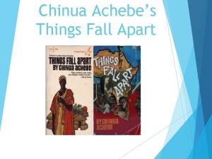 Chinua Achebes Things Fall Apart MOTIVATION INSTRUCTIONS Silently