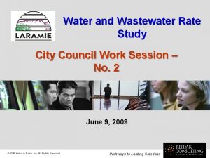 Water and Wastewater Rate Study City Council Work