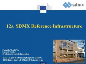 12 a SDMX Reference Infrastructure Nadezhda VLAHOVA Eurostat