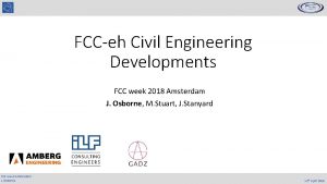 FCCeh Civil Engineering Developments FCC week 2018 Amsterdam