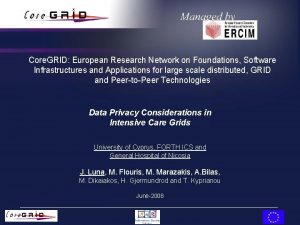 Core GRID European Research Network on Foundations Software