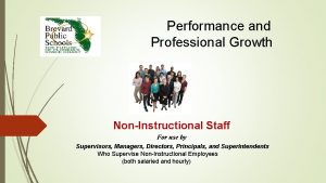 Performance and Professional Growth Systems NonInstructional Staff For