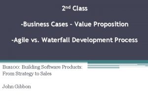 Agile value proposition