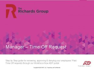 Manager Time Off Request Step by Step guide